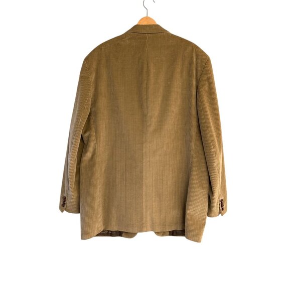Vintage Ralph Lauren Chaps Mens Sport Coat 48 Tall Corduroy Golden Wheat Tan - Picture 6 of 16
